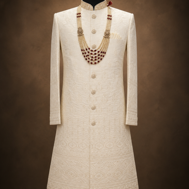 Elegant South Asian Groom's Sherwani