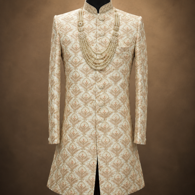 Elegant Cream Sherwani