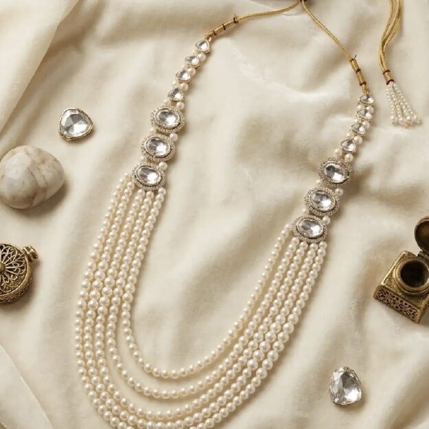 Imperial Polki-Style Pearl Layered Haar